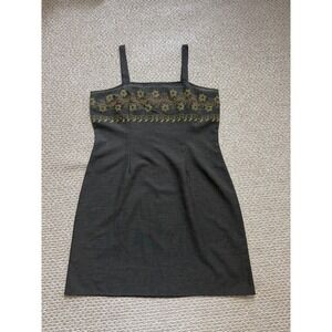 No Boundaries Vintage Y2K Shift Dress Sheath Square Neck Mini XL